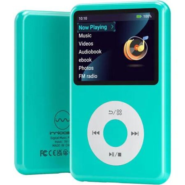 MP3 Player with Bluetooth Portable Music Digital Players Supports Playlist Audiobook Video Nice Gadget for Kids Green