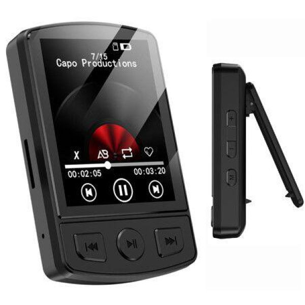 MP3 Player with Clip 64GB Mini MP3 Player with Bluetooth 5.2,Portable MP3 Music Player with Earphones,HiFi-Speaker,FM Radio,Voice Recorder,E-Book