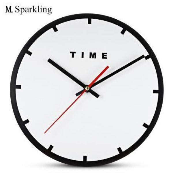 M. Sparkling Creative Acrylic Minimalism Mute Wall Clock.