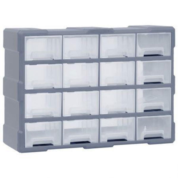 Multi-drawer Organiser with 16 Middle Drawers 52x16x37 cm