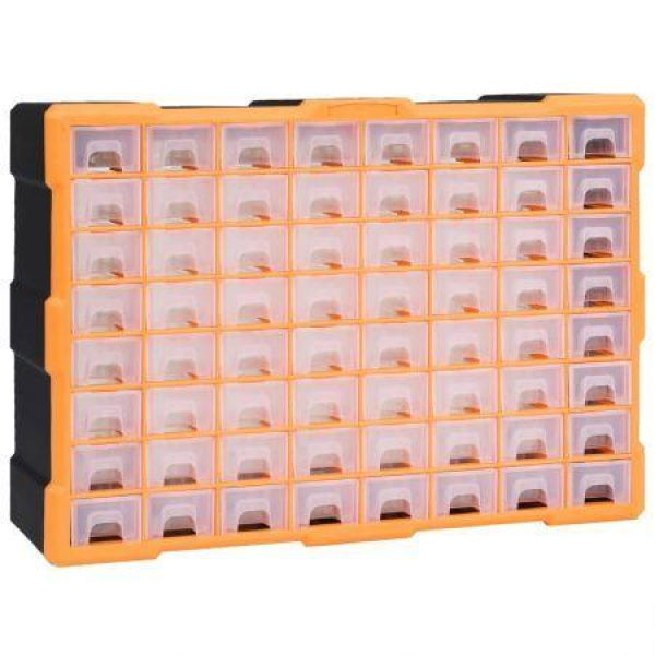 Multi-drawer Organizer With 64 Drawers 52x16x37.5 Cm