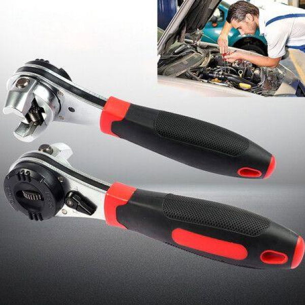 Multifunctional Adjustable Universal Key Torque Spanner Plumbing Auto 6-22mm Ratchet Wrench Multitool Repairing Tool Eco-friendly Plastics Material