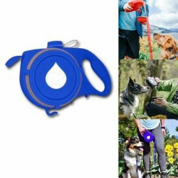 Multifunctional Pet Outgoing Supplies Retractable Leash Container Foldable Litter Holder Water Bag Snack