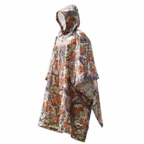 Multifunctional Raincoat With Hood Portable Hiking Cycling Poncho Outdoor Camping Tent Mat