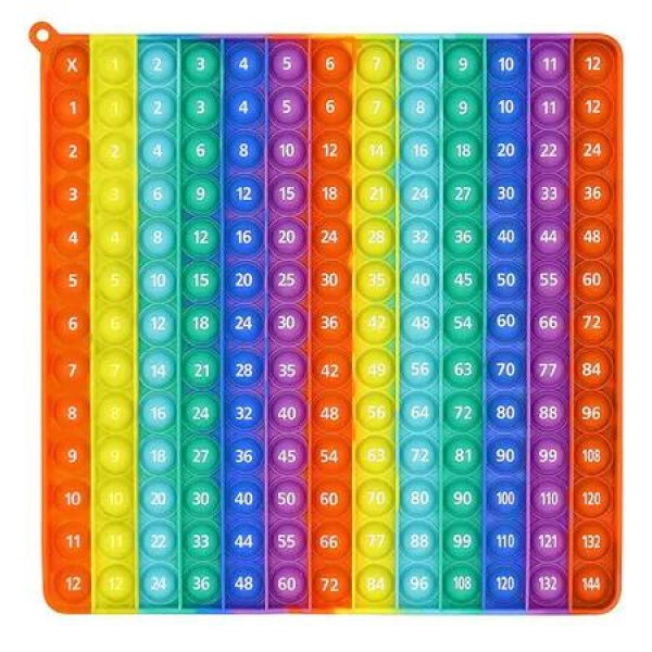 Multiplication Table 12x12 Game Learning Math Toys Pop Manipulatives Fingertip Stress Relief Educational