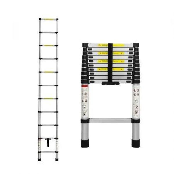 Multipurpose Ladder Telescopic 3.2M Silver 3.2 Meter