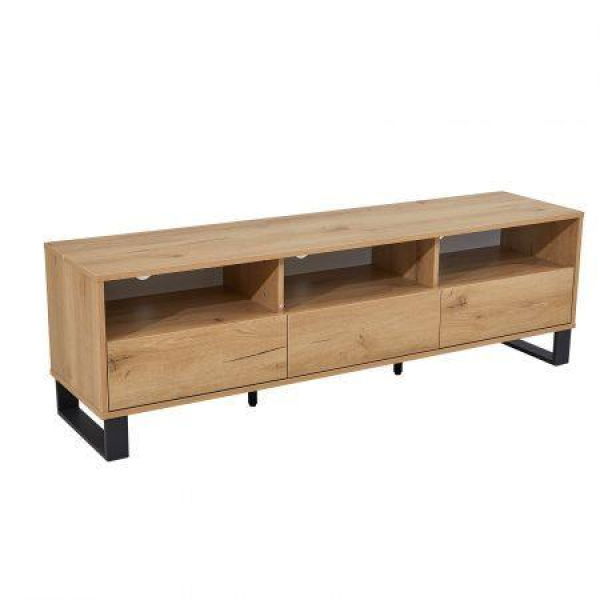 Murray 3 Shelf Oak TV Unit