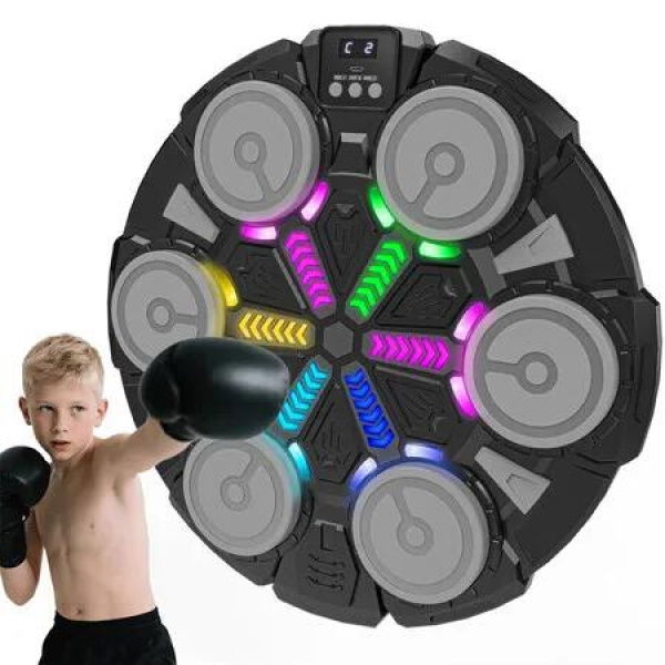 Music Boxing Machine for Boys Girls and Men Women, Bluetooth Wall Mounted Punching Pad for Men Boy Girl Teen Age 6, 7, 8, 9, 10 and Up
