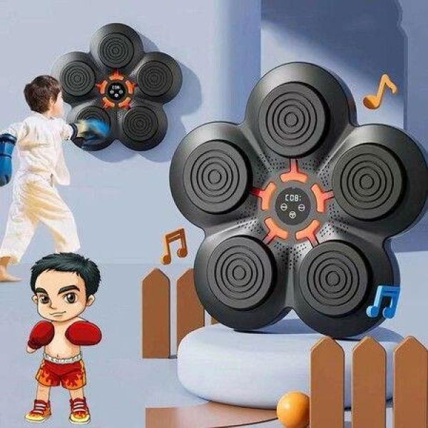 Music Portable Boxing Machine, Rechargeable Boxing Equipment Wall Mount Home Smart Boxing Target Workout Machine