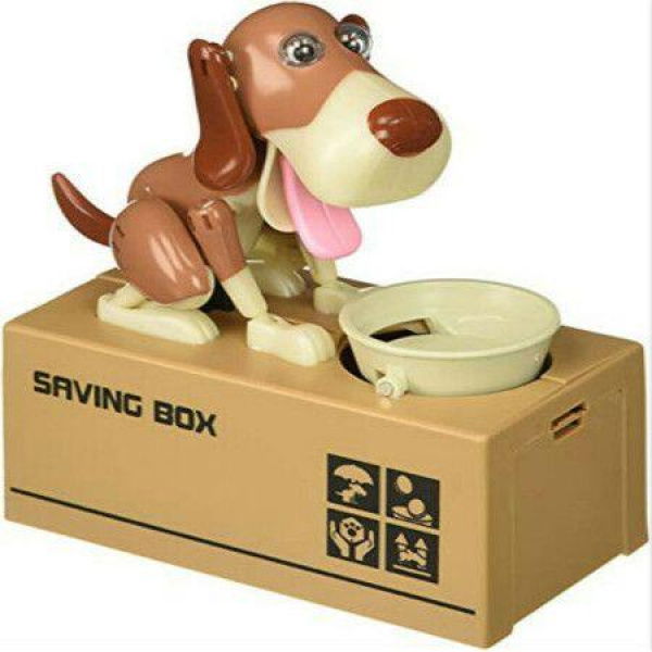 My Dog Piggy Bank - Robotic Coin Munching Toy Money Box Automated Puppy Stealing Coin Bank Money Box