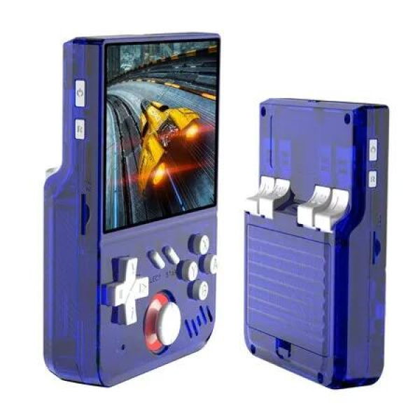 My Mini Retro Game Console with 128G TF Card, 3.5 IPS Screen RK3326 Linux System Handheld Game Console, Video Arcade Gaming Player Support 30+emulators, Blue