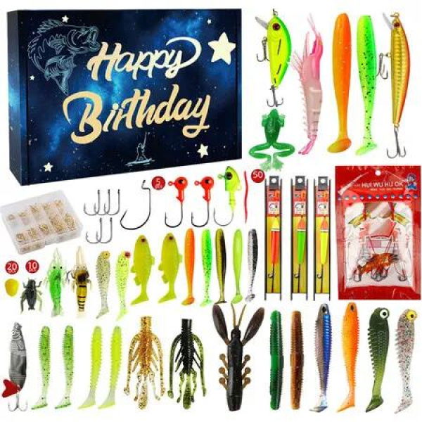 Mystery Tackle Box Fishing Mystery Box Freshwater Largemouth and Smallmouth Bass Lures Fishing Kit Ideal Gifts for Men Fishing Enthusiasts