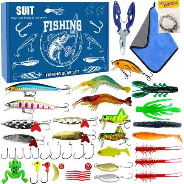 Mystery Tackle Box Fishing Mystery Box Freshwater Largemouth and Smallmouth Bass Lures Fishing Kit Ideal Gifts for Men Fishing Enthusiasts