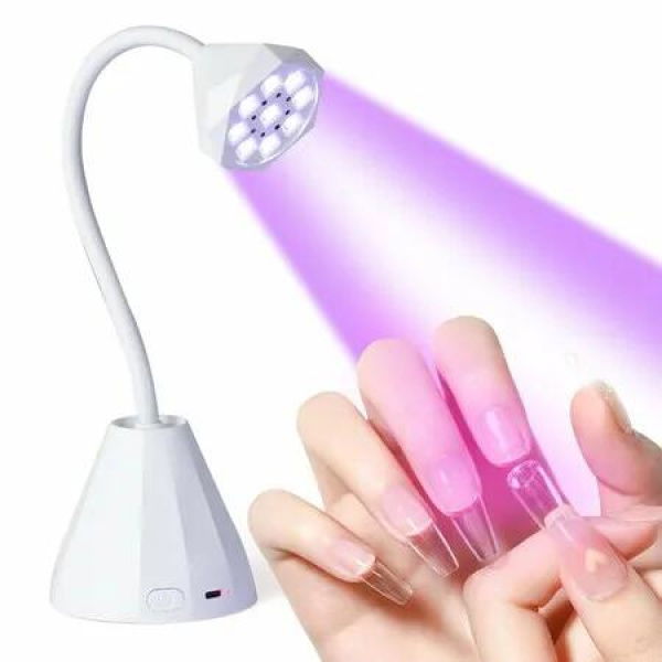 Nail Lamp for Gel Nails, Gooseneck Rechargeable Smart UV Light for Acrylic Nail Extension