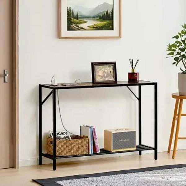 Narrow Console Sofa Table Couch Table 106 cm for Entryway & Living Room