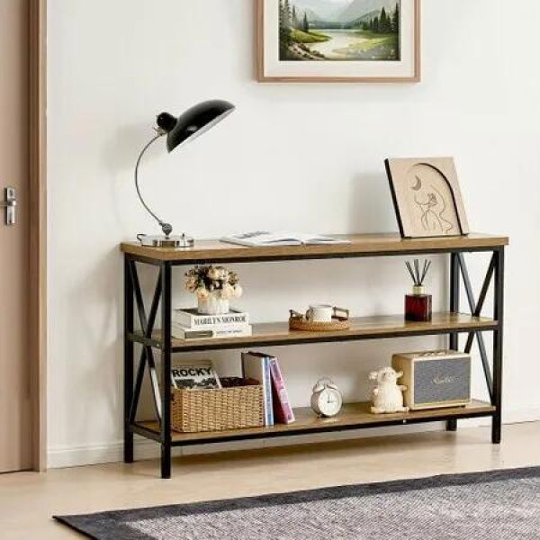 Narrow Console Sofa Table Couch Table 140 cm for Entryway & Living Room