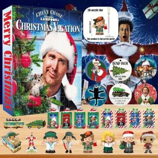 National Lampoon Christmas Holiday Advent Calendar,Christmas Vacation Hanging Ornaments,Christmas Countdown,24-Day Christmas Advent Calendar