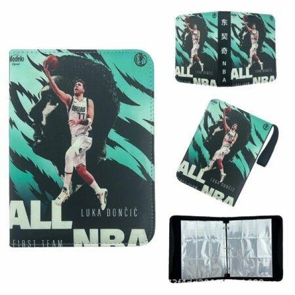 NBA Luka Doncic Card Binder for Cards Binder 4-Pocket, 400 Pockets Trading Card Games Collection Binder