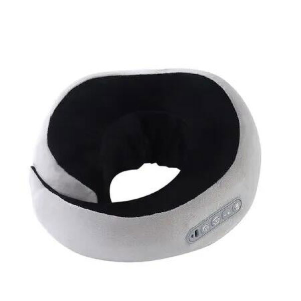 Neck Massager Pillow with Heat Deep Tissue Neck Relief U-Shape Design Electric Cordless Massager Pillow for Travel Office Home Shiatsu Neck Pillow,Black