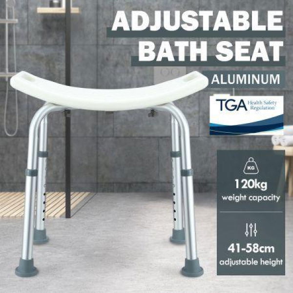 New Adjustable Shower Chair Bath Tub Seat Bench For Elderly Disabled