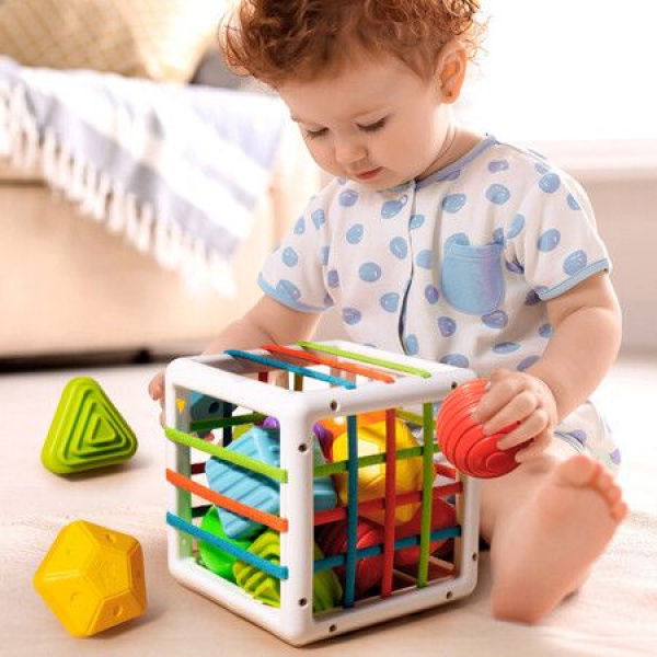 New Colorful Shape Blocks Sorting Game Baby Montessori Learning Educational Toys For Children