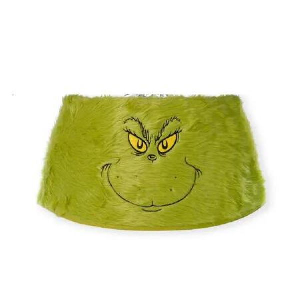 New Grinch Green Plush Monster Christmas Tree Skirt Themed Decoration for Holiday Season