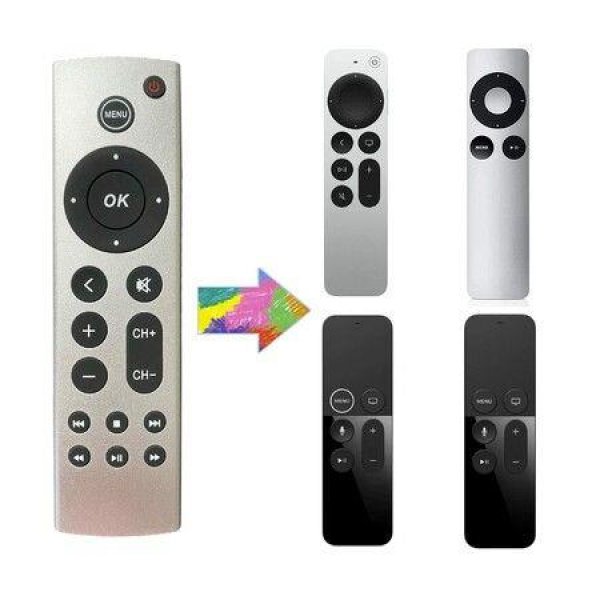 New Universal Replacement Remote Fits For Apple TV 4K/ Gen 1 2 3 4/ HD A2169 A1842 A1625 A1427 A1469 A1378 A1218 Without Voice Command/Plastic.
