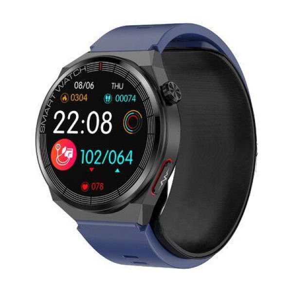 Newest Smart Watch Heart Rate Blood Sugar Blood Pressure Uric Acid Blood Lipid Body Temperature Monitoring Remote Care Sports Watch Color Blue