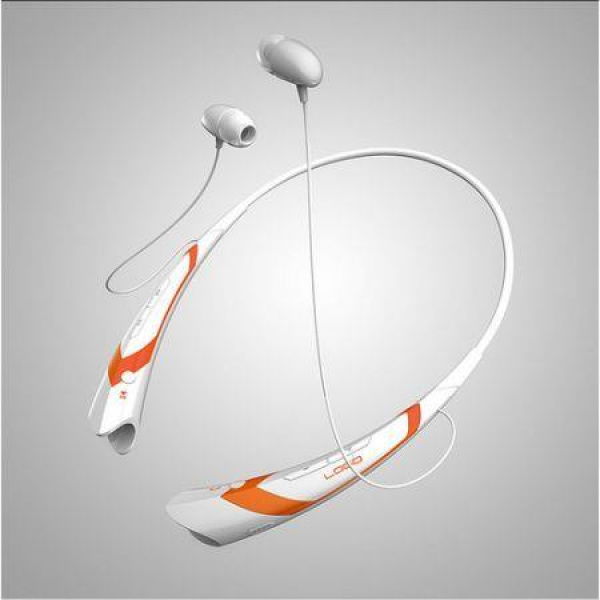 Newest Wireless Bluetooth 4.0 Stereo 760 Headset Headphone For Samsung IPhone LG - White + Orange.