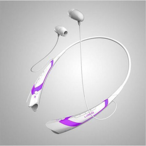 Newest Wireless Bluetooth 4.0 Stereo 760 Headset Headphone For Samsung IPhone LG - White + Purple.