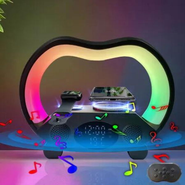 Night Light Bluetooth Speaker, Wireless Charging Speaker, Best Birthday Ideas for Teenagers, Applicable for Bedroom