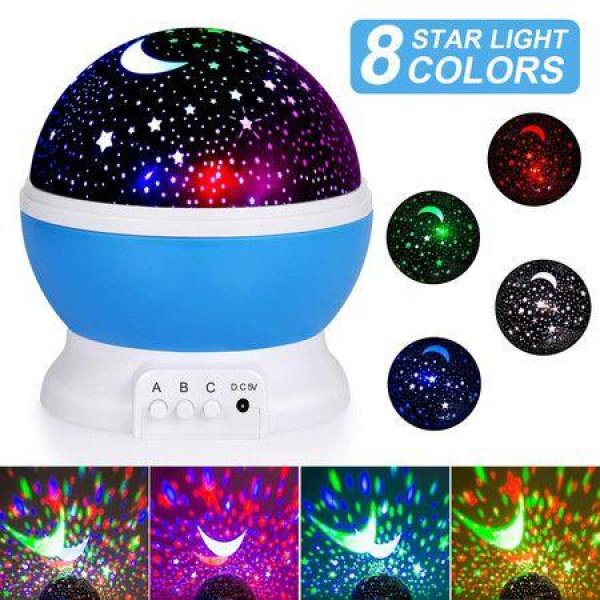 Night Light For Kids Moon Star Projector -for Baby Kids Women Christmas Party Bedroom Decoration