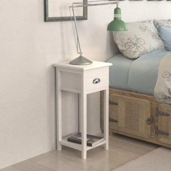 Nightstand With 1 Drawer White