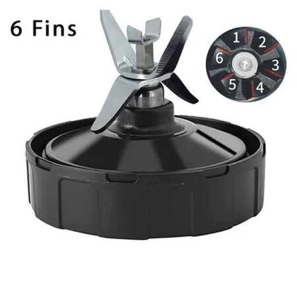 Ninja Blender Replacement Parts, 6 Fins Extractor Blade Assembly Fits Ninja 16oz Cups, Replacement Blade Compatible with Nurti Ninja Blenders Pro BL660