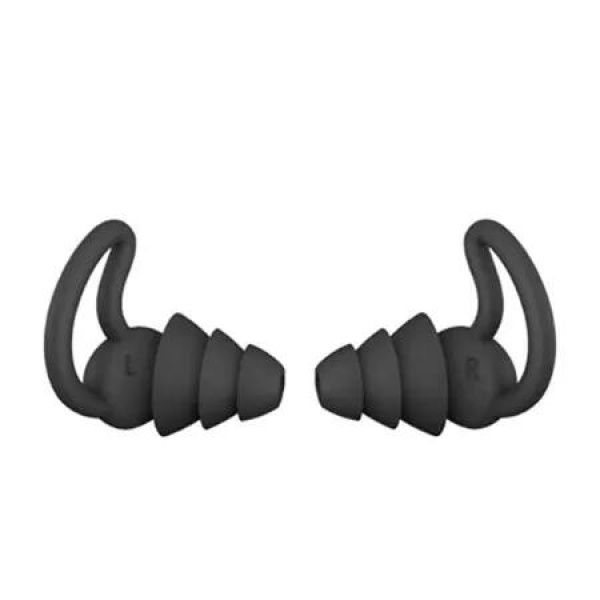 Noise Reduction Ear Plugs,Comfortable Silicone Reusable Ear Plugs for Sleeping,Snoring Swimming,Study,Noise Cancelling and Hearing Protection Black