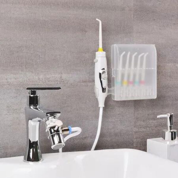 Non Electric Water Flosser 6 Family Use Oral Irrigator Adjustable Faucet Shower Spa Water Pressure Dental Oral Care Tooth Cleaning