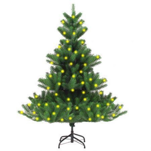 Nordmann Fir Artificial Christmas Tree with LEDs Green 180 cm