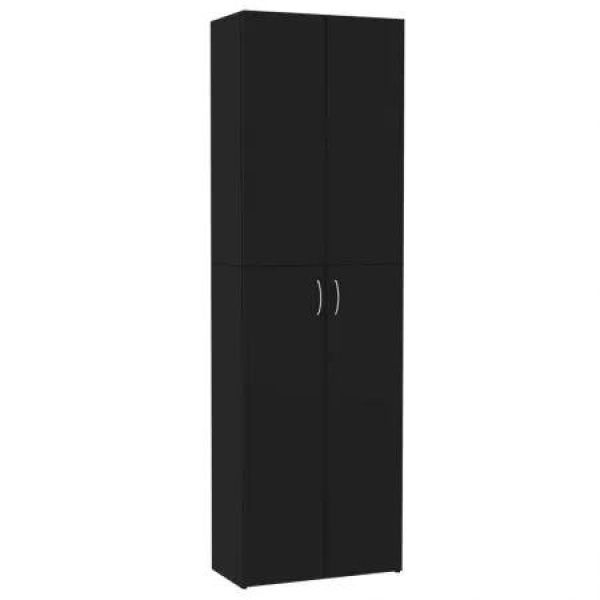 Office Cabinet Black 60x32x190 cm Chipboard