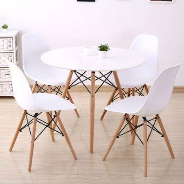 Oliver Set Of 4 White Replica Dining Chairs