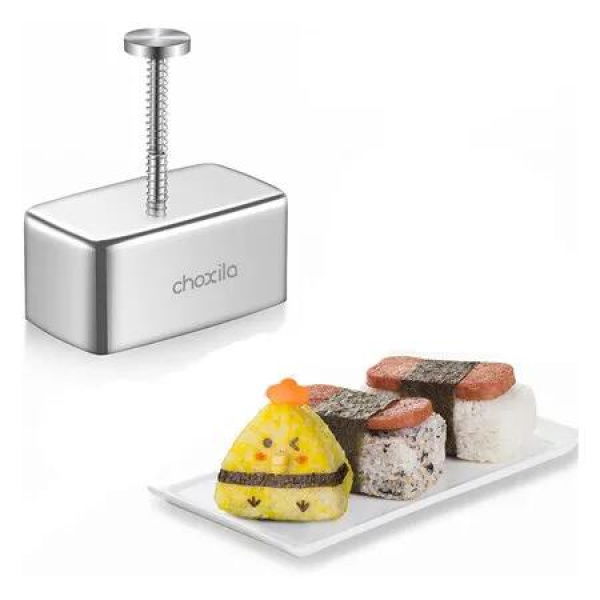 Onigiri Mold Stainless Steel, Musubi Mold Rice Kit, Maker Press, Classic Rectangle Rice Ball Maker Sushi Set for Kid Lunch Bento and Home DIY, 1 Pack