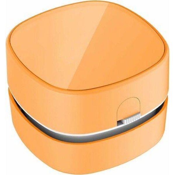 (Orange)Desktop Mini Table dust Sweeper Energy Saving,High Endurance up to 90 mins,Cordless&360o Rotatable Design for Keyboard/Home/School/Office