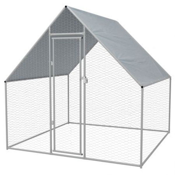 Outdoor Chicken Cage Galvanized Steel 2x2x1.92m.