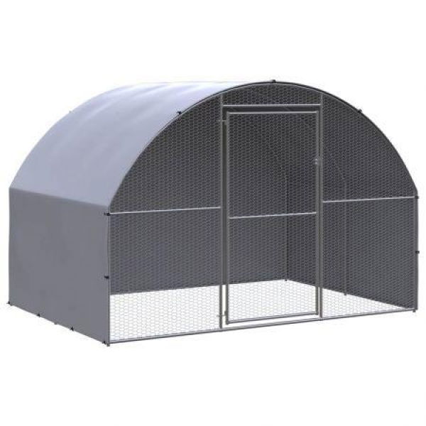 Outdoor Chicken Coop 3x2x2 m Galvanised Steel