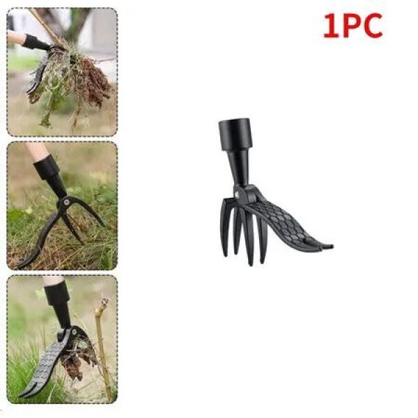 Outdoor Claw Weeder Garden Tool with Foot Pedal - Stand-Up Metal Root Remover