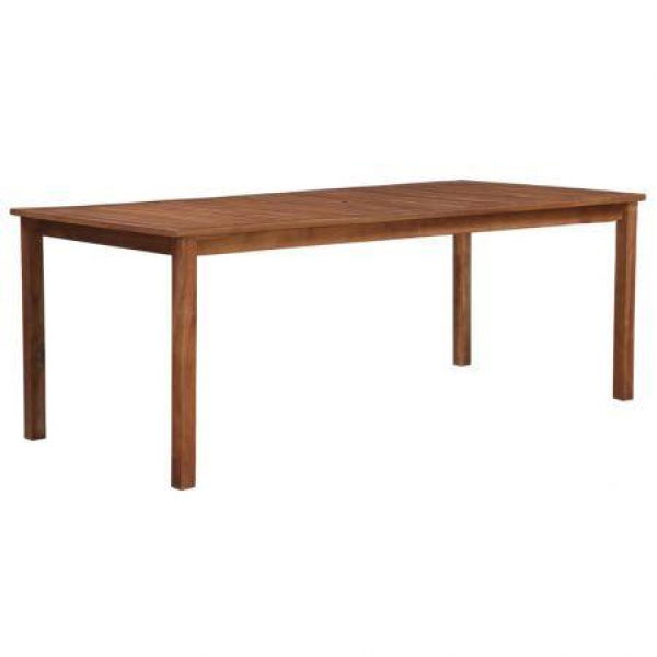 Outdoor Dining Table Solid Acacia Wood 200x90x74 Cm