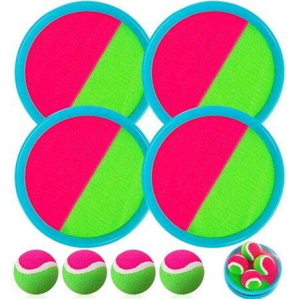 Outdoor Games For Kids Toss And Catch Ball Set Beach Games For Kids With 4 Paddles 4 Balls Yard Games Outdoor Toys Playground Sets For Kids