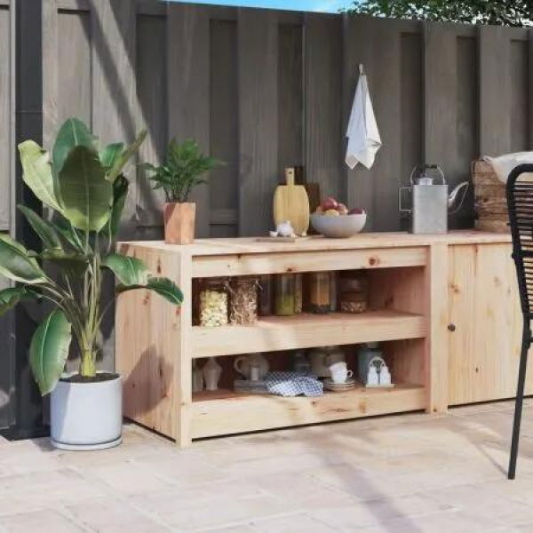 Outdoor Kitchen Cabinet 106x55x64 cm Solid Wood Pine