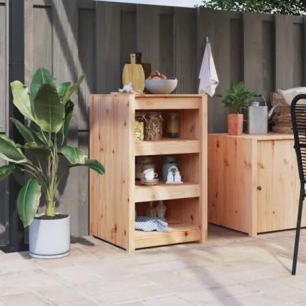 Outdoor Kitchen Cabinet 55x55x92 cm Solid Wood Pine