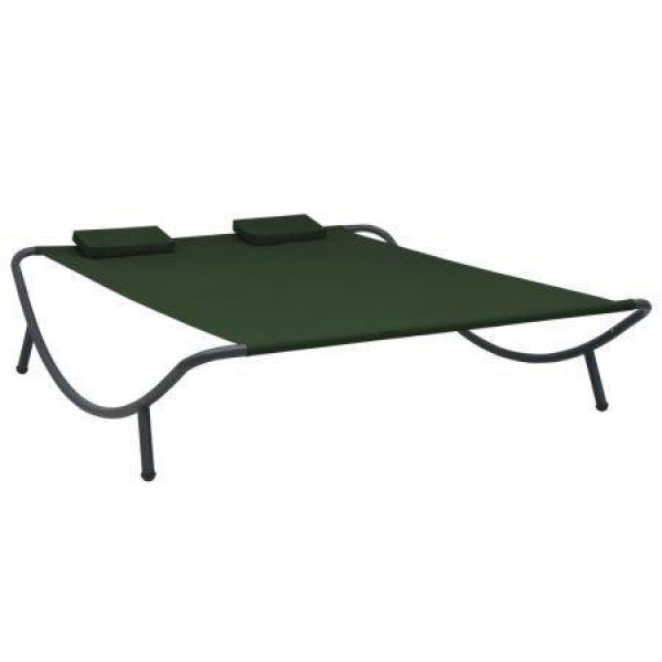 Outdoor Lounge Bed Fabric Green