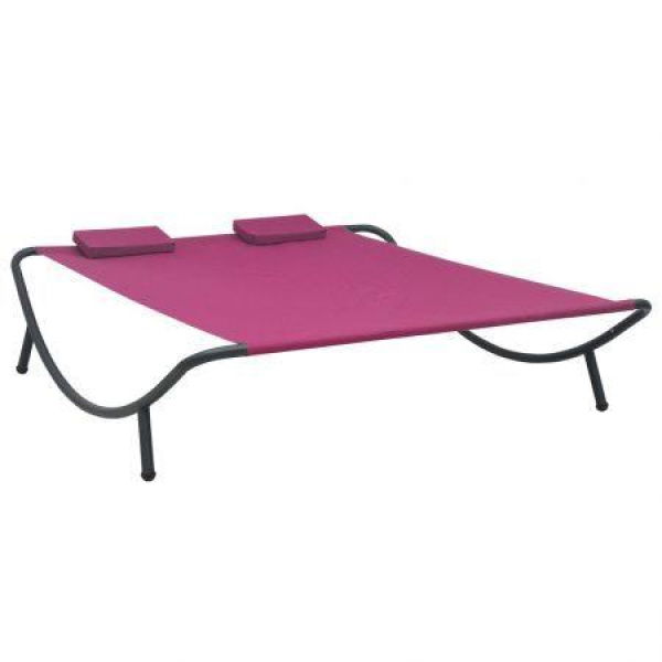 Outdoor Lounge Bed Fabric Pink